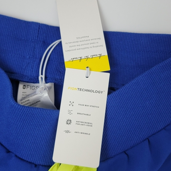 Figs Electric Blue Mid Rise Boston Slim Medical Jogger Scrub Pants Sz XXS T NEW - Picture 11 of 11